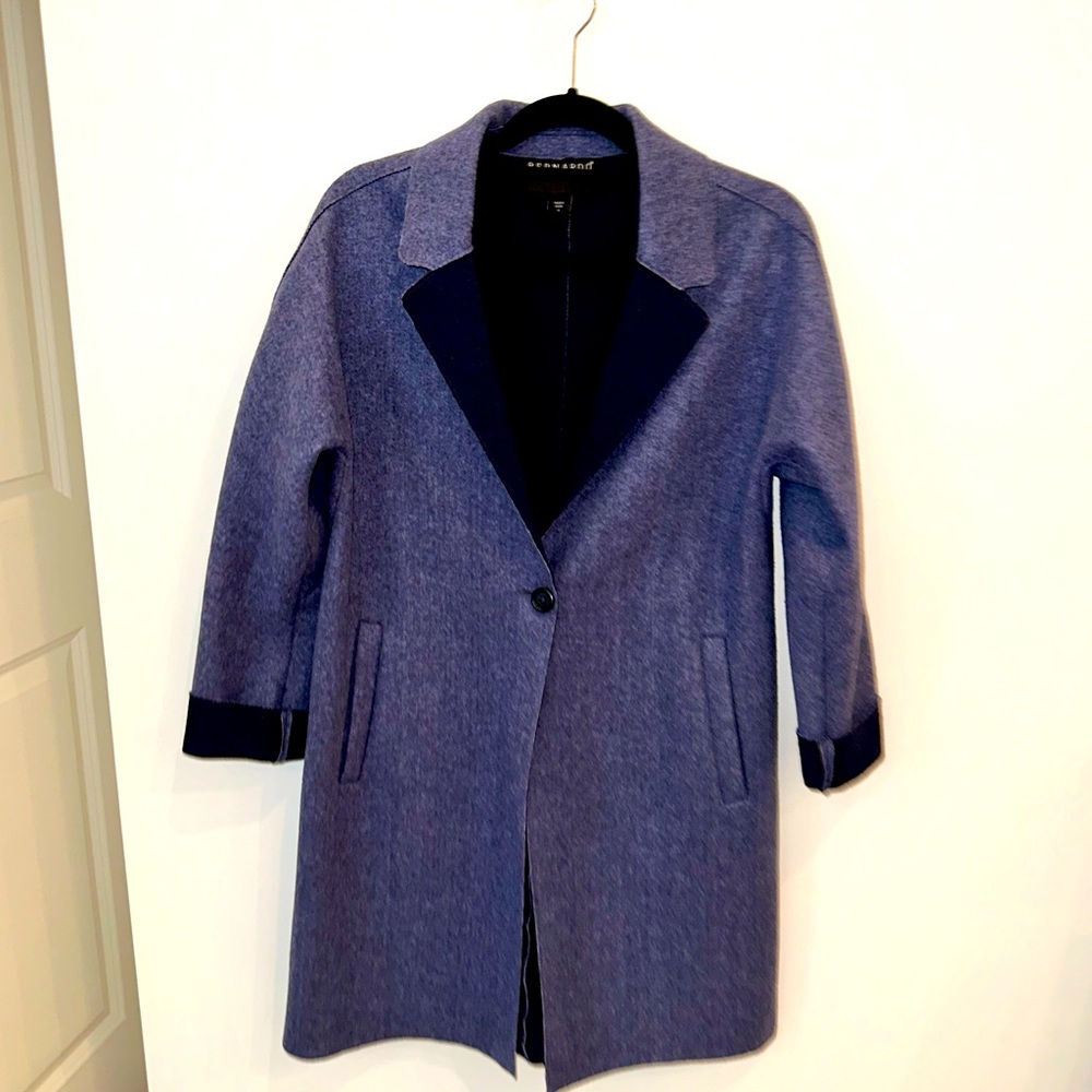 Navy sweater coat